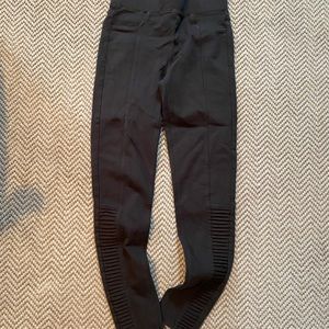 AE ponte leggings with ruching detail